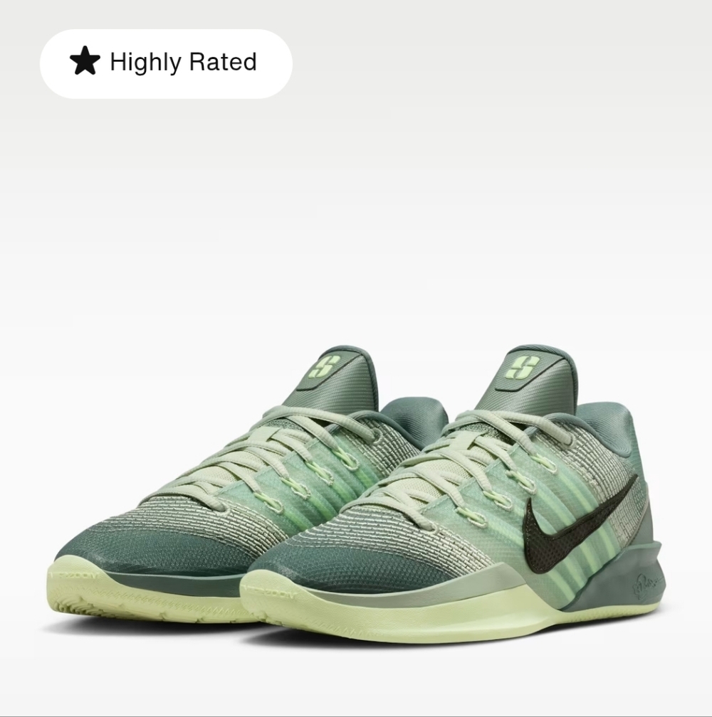 Nike Sabrina 3 Sneakers in Clay Green/ Sea Foam/ Volt/ Sequoia Colorway sz 8.5 - Picture 13 of 13